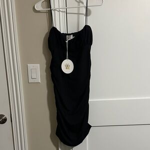 NWT Princess Polly Black Ruched Women's Mini Dress